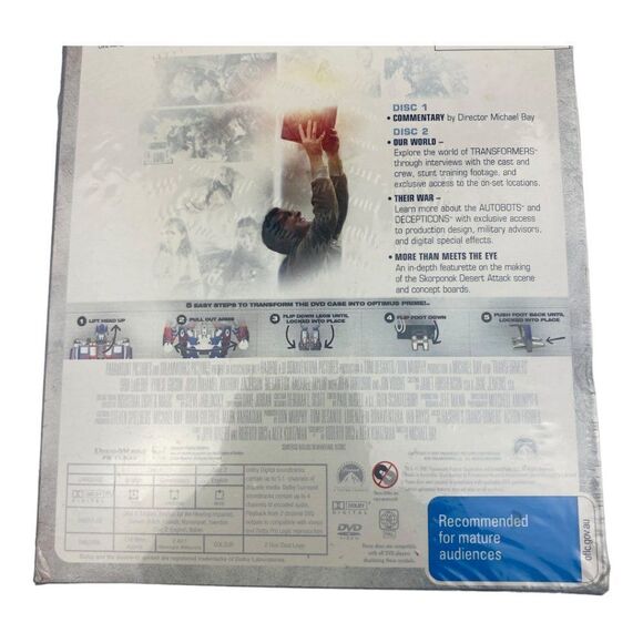 TRANSFORMERS TWO Disc Special Edition Optimus Prime DVD Case 15 inch Figure - Picture 2 of 7